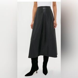 Tuckernuck Veronica Black faux leather Maxi Skirt